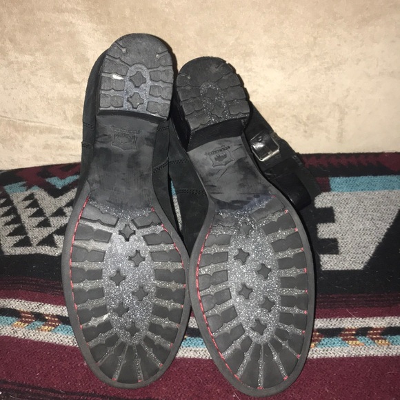 Leather Upper Black Booties - Picture 2 of 3